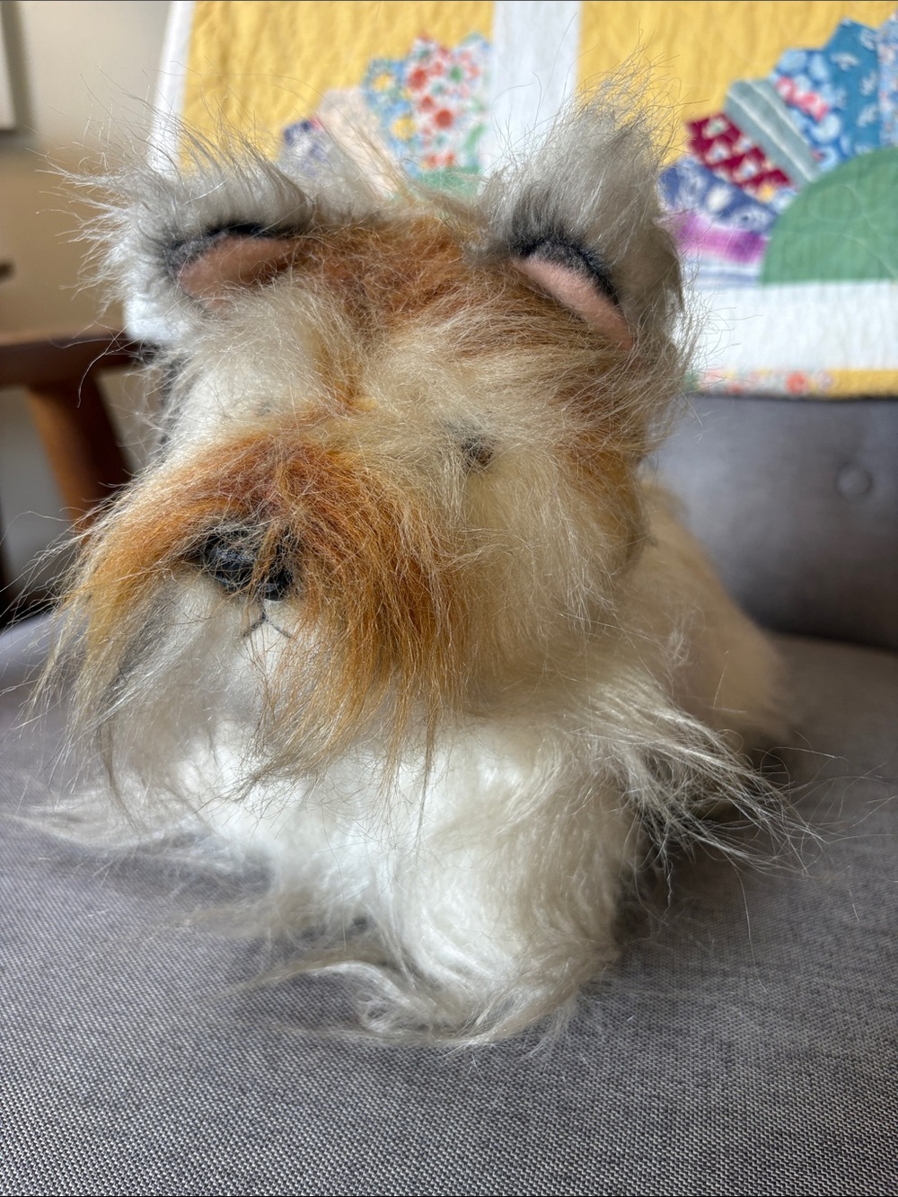 Gund plush Small Dog Figurine vintage stuffed animal long-haired terior